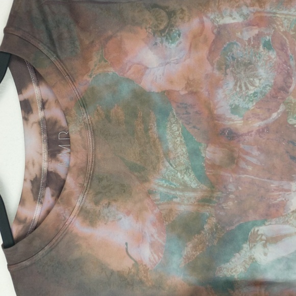 AMB Second Skin Shirt One Size Womens Y2K Stretch Slim Fit Half Sleeve Art - Picture 2 of 8